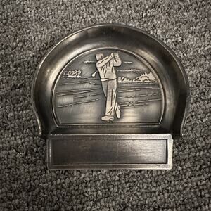 Vintage Superb Practice Putter Golf Cup Felt Backing - Made in USA Pewter Office